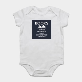 BOOKS: helping introverts since 1454 Baby Bodysuit